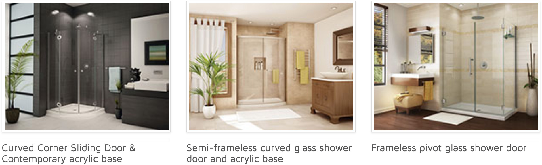 Frameless Corner Shower Doors and Enclosures - Free Shipping